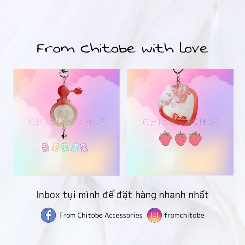 Móc khóa, khuyên tai xu hướng trending, dễ thương, cá tính