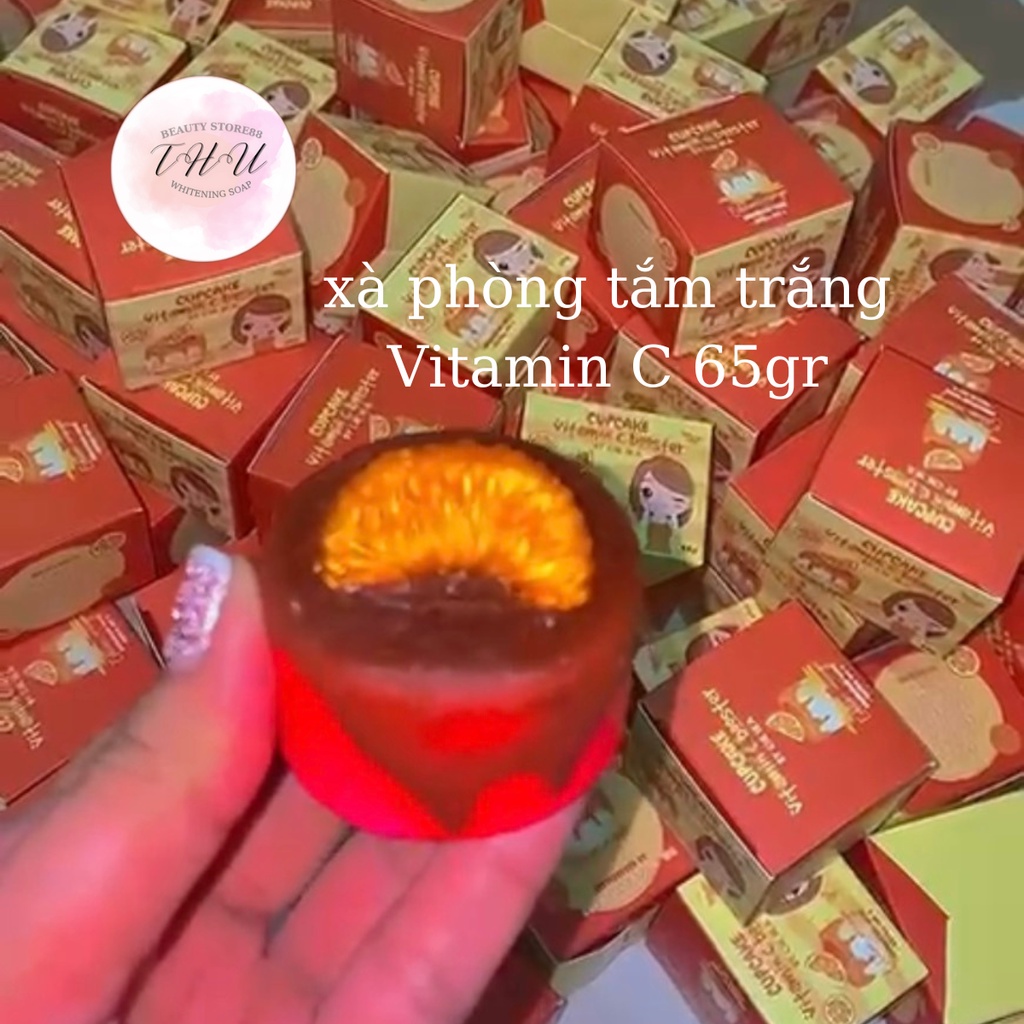 Sáp Tắm Trắng Vitamin C Original 100% , Xà Phòng Dưỡng Trắng Da, Làm Mờ Thâm Nám, Mụn Lưng 65gr