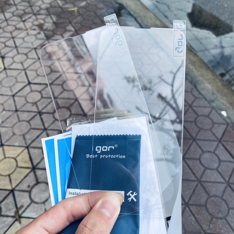 Cường lực Samsung A22 5G hiệu Gor trong suốt bóng mượt chất kính đẹp ( tặng keo mép )