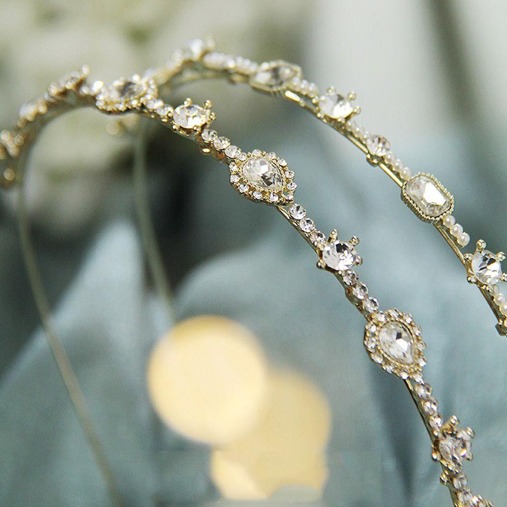 USNOW Cài Tóc Hình Vương Miện Đính Đá Opal Phong Cách Hàn Quốc Cho Nữ