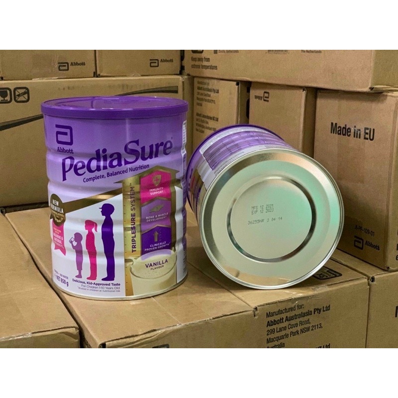 Sữa PediaSure Úc nắp tím vị vani 850g