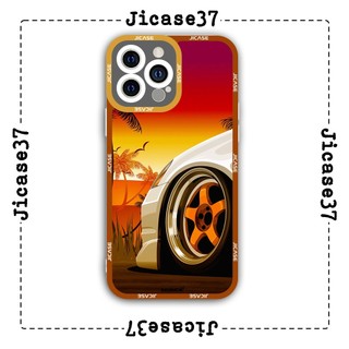 Ốp lưng iphone và samsung xiaomi oppo cạnh vuông Jicase Bánh xe ô tô 