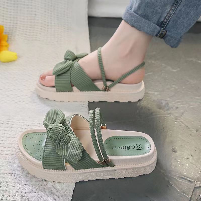 Dép Sandal Đế Phẳng Dày Dặn Phong Cách Thời Trang Mùa Hè 2022 3-5cm Dành Cho Nữ