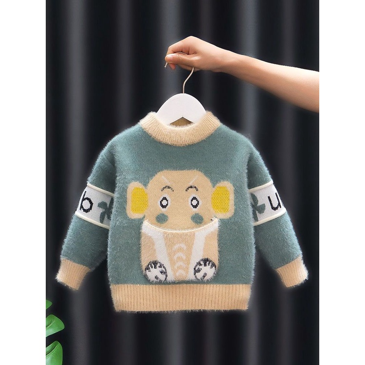 Áo Sweater Cổ Tròn Phong Cách Thời Trang Thu Đông Mới Cho Bé Trai