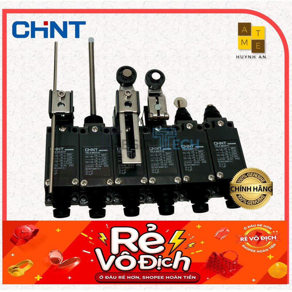 Công tắc hành trình đủ loại, có sẵn 1NO+1NC,YBLX-ME, Hãng Chint ( Hàng chính hãng) - Thanh đòn