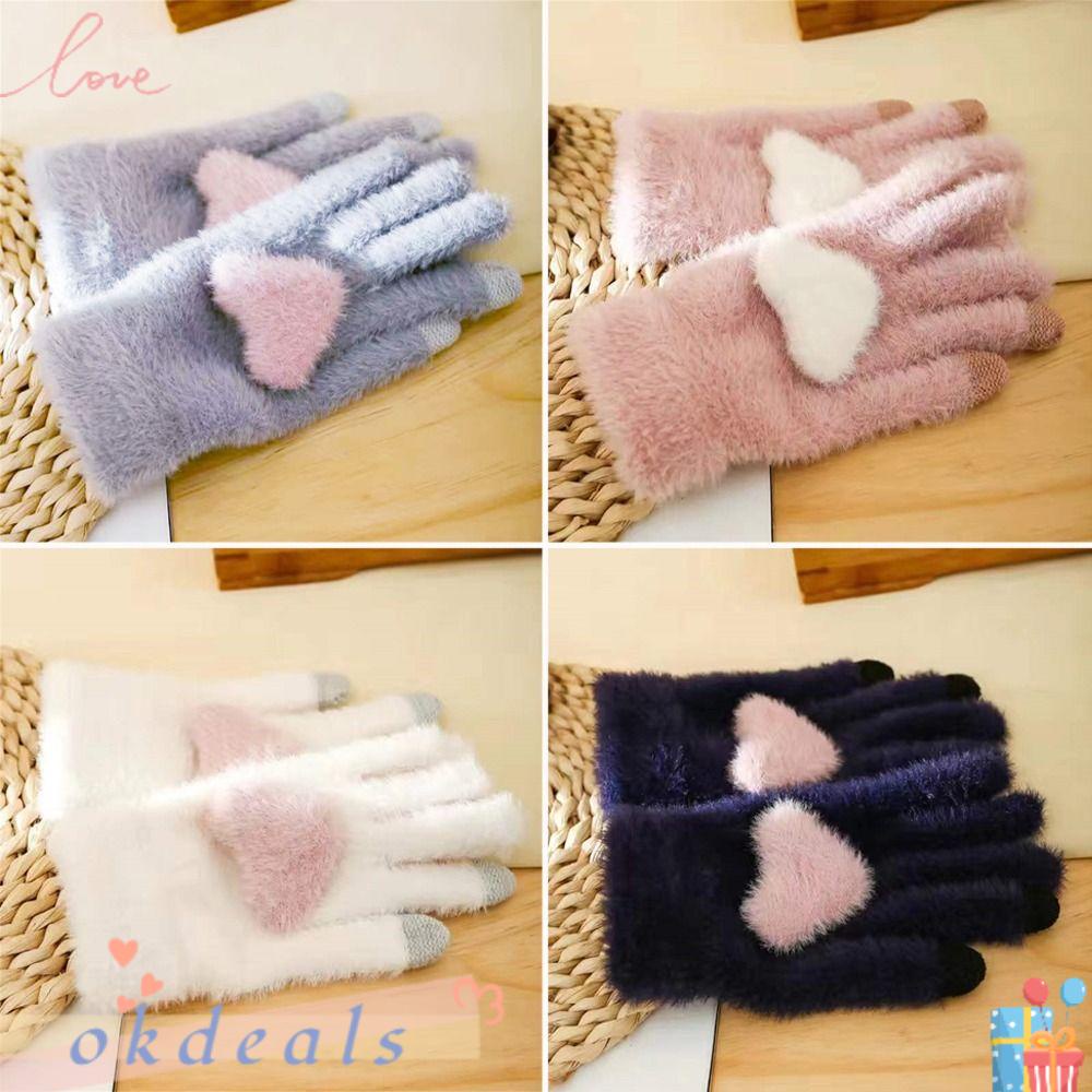 Găng Tay Mùa Đông Kiểu Dáng Dễ Thương Xinh Xắn Dành Cho Nữ