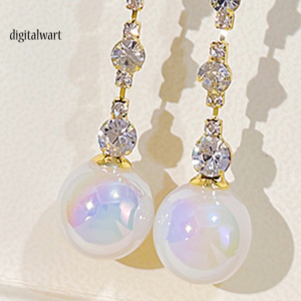 Kỹ Thuật Số| 1 Đôi Bông Tai Dài Đính Đá Thanh Lịch Dành Cho Nữ