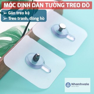 Móc đinh dán tường treo kệ, tranh, đồng hồ không cần khoan tường