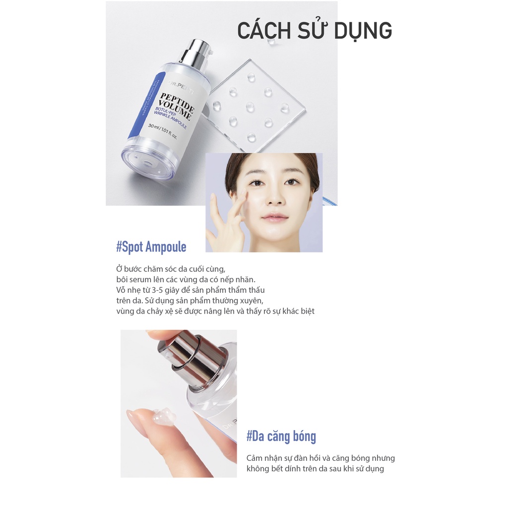 Tinh Chất Làm Mờ Nếp Nhăn Dr.Pepti Peptide Volume Botul-Pep Wrinkle Ampoule 30ml