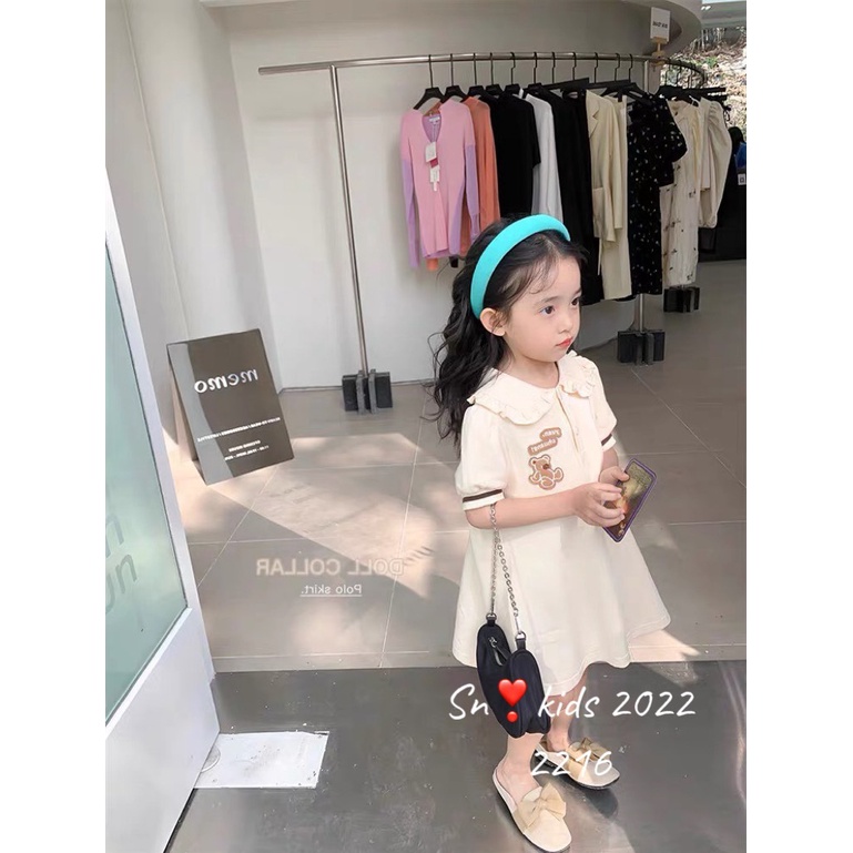 SALE VÁY POLO CỔ BÈO BÉ GÁI XINH XẮN SIZE 10-30KG