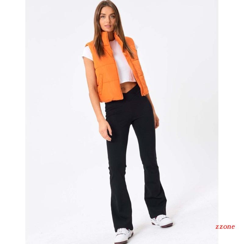 Áo Croptop Sát Nách Cổ Đứng Màu Trơn Phối Khóa Kéo Cá Tính Cho Nữ