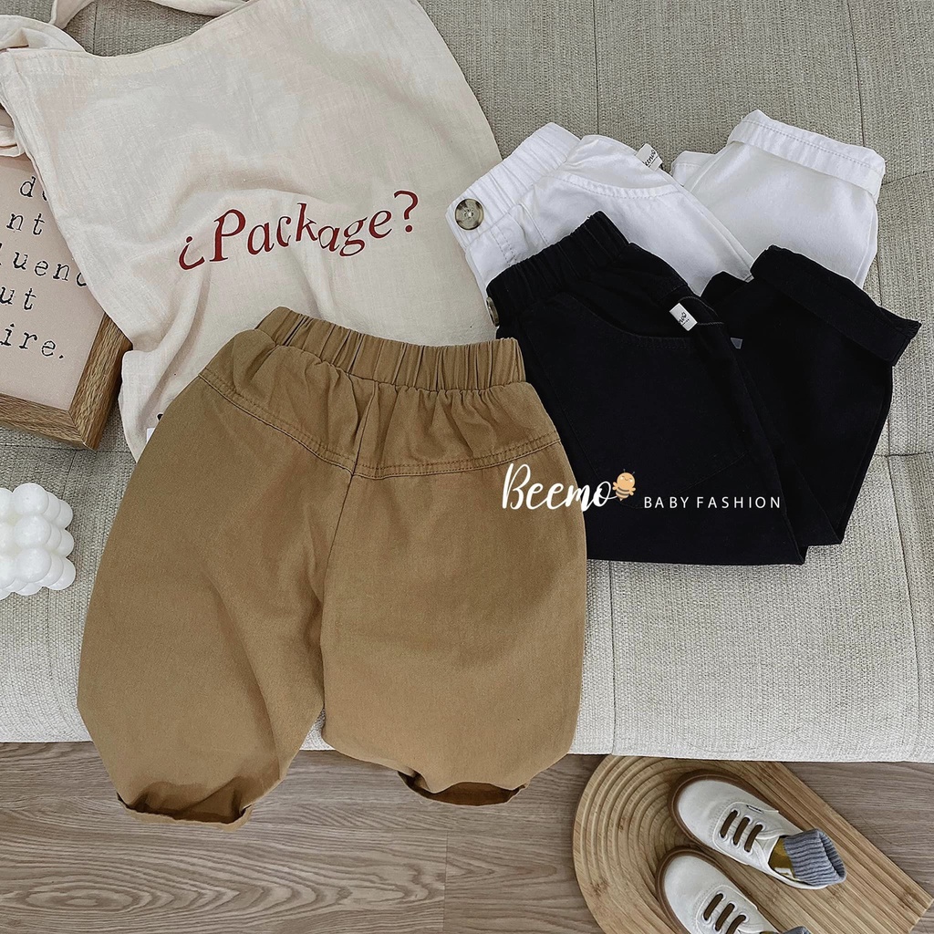 Quần kaki dài túi ốp Beemo cá tính cho bé trai