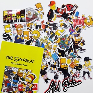Sticker THE SIMPSONS nhựa PVC không thấm nước, dán nón bảo hiểm, laptop, điện thoại, Vali, xe, ... *SIMPSONS* Cực COOL