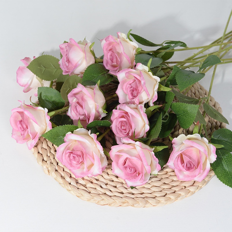 Hoa giả hoa hồng giả bằng lụa 1 bông hoa  trang trí nhà cửa quán cafe, decor phòng phụ kiện chụp ảnh siêu đẹp Erica Shop