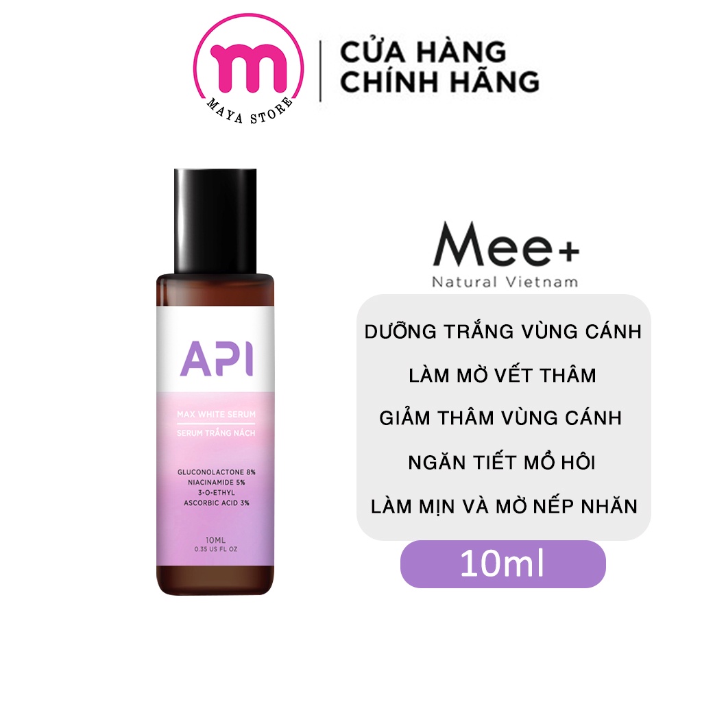 Serum giảm thâm nách, son nách API làm trắng nách API, lăn nách mờ thâm Mee Natural 10ml