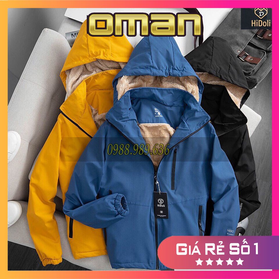 ÁO GÓI LÓT LÔNG CỪU NAM NỮ UNISEX,ÁO GIÓ NAM NỮ CHỐNG THẤM NƯỚC AG02 - OMAN