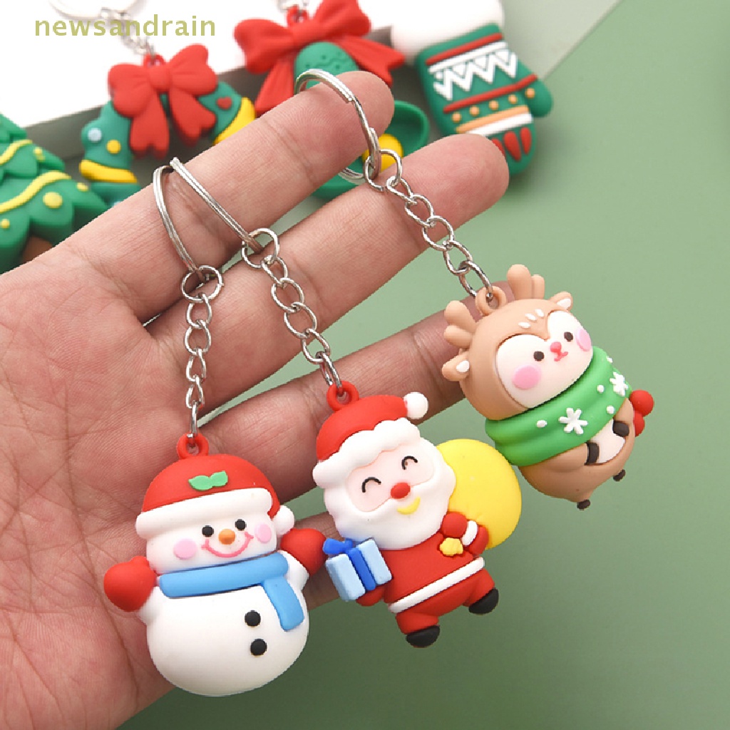 Móc Khóa Hình Ông Già Noel Tuần Lộc Dễ Thương