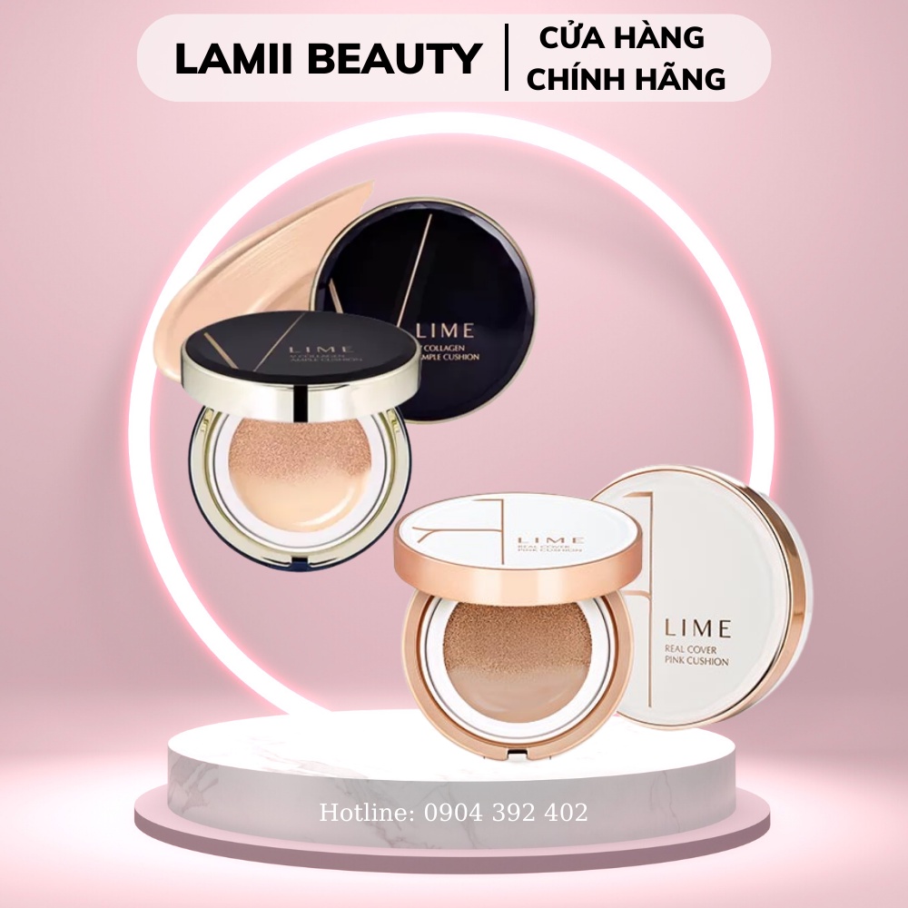 PHẤN NƯỚC CUSHION LIME REAL COVER PINK SPF 50/PA+++- LAMII BEAUTY