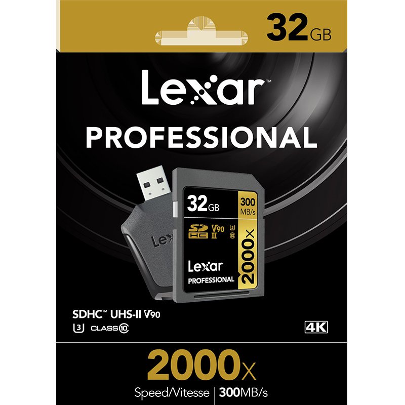 Thẻ Nhớ Lexar 128GB 64GB 32GB 300mb / s Sdhc 2000x Cho Sd Card Sdxc Uhs-ii U3