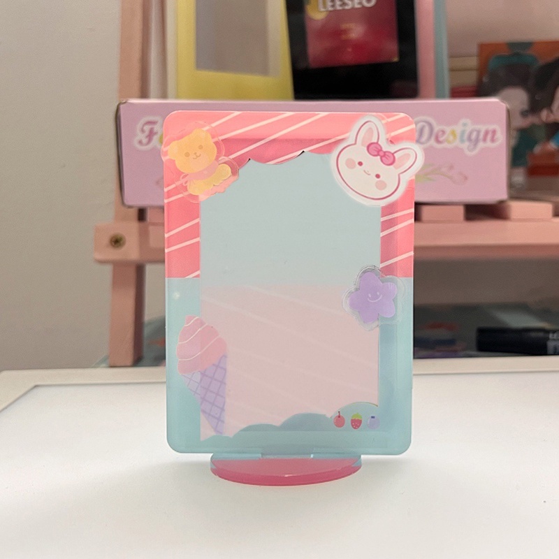 Khung Ảnh 3inch Bằng Acrylic Kèm Miếng Vá Dùng Trưng Bày Thẻ Ảnh