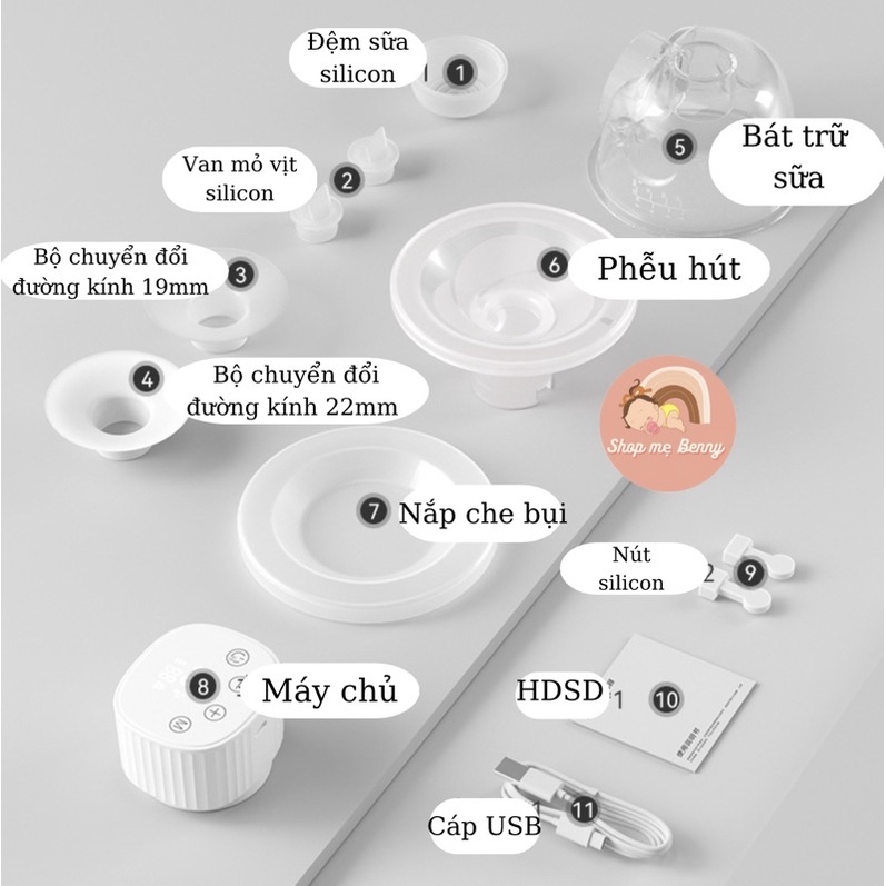 Máy hút sữa không dây CAREBAO, Máy hút sữa an toàn, Bảo hành 6 tháng, Tặng áo hút sữa rảnh tay cho mẹ