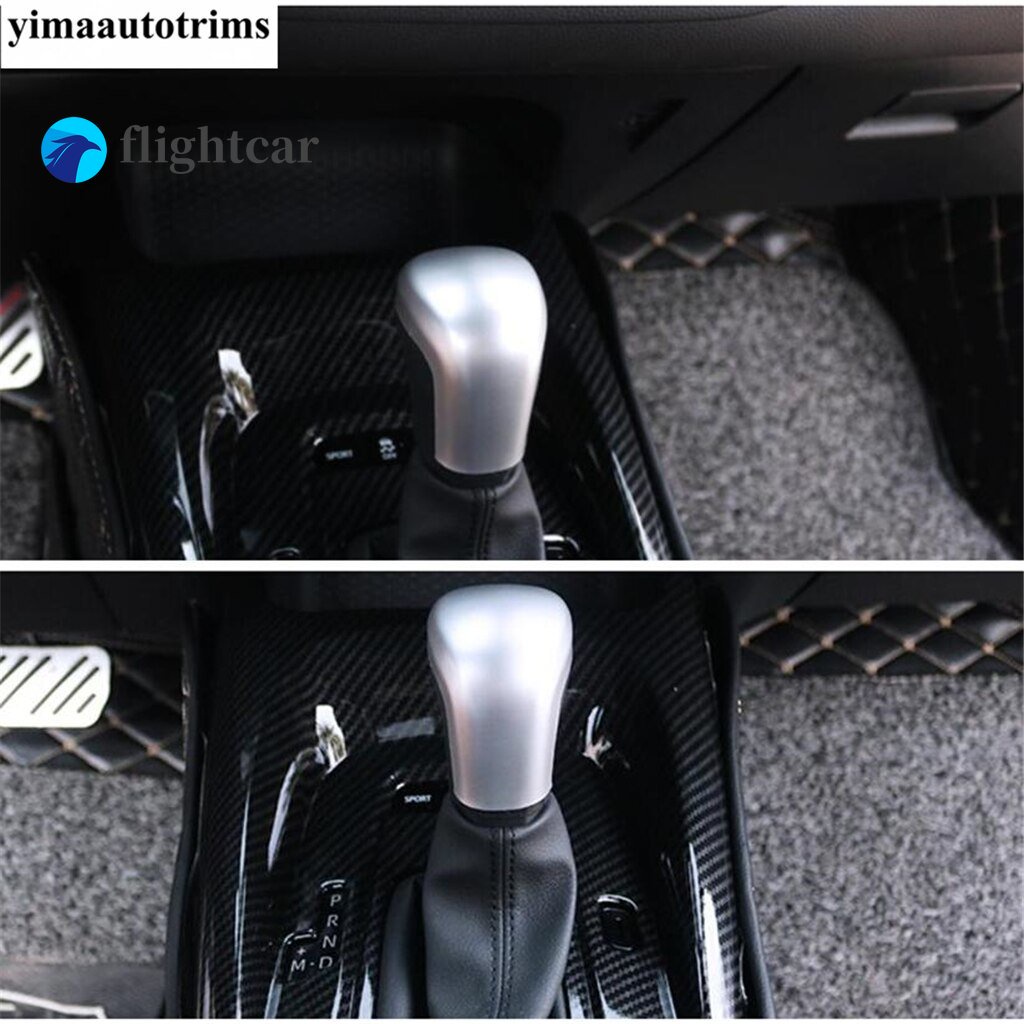 Miếng Dán Núm Gạt Cần Số Bằng ABS Họa Tiết Sợi Carbon Cho Toyota Corolla Cross 2021