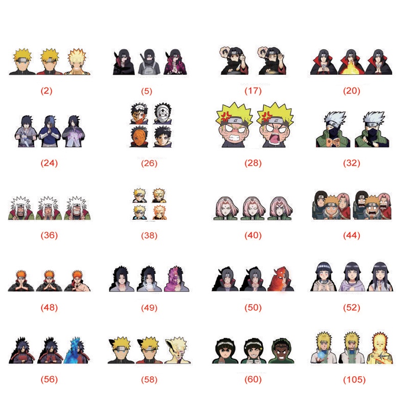 Sticker 3D Naruto dán điện thoại - laptop - ô tô chống nước 6x7 cm