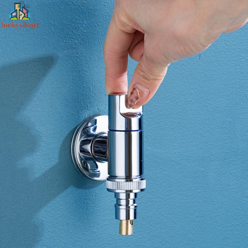 Super Short Wall Mount Mini Full Đồng Body Delta Valve Trang chủ Máy giặt Tap 4 phút Tự động Waterstop [4 phút Mẹo] Mạ đồng Waterstop Short T Máy giặt Tap