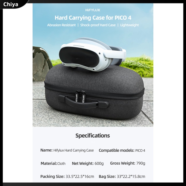 Túi Đựng Bảo Vệ Mắt Kính Thực Tế Ảo Pico 4 Vr Cứng Cáp Chống Thấm Nước Nhỏ Gọn Dành Cho Đi Du Lịch