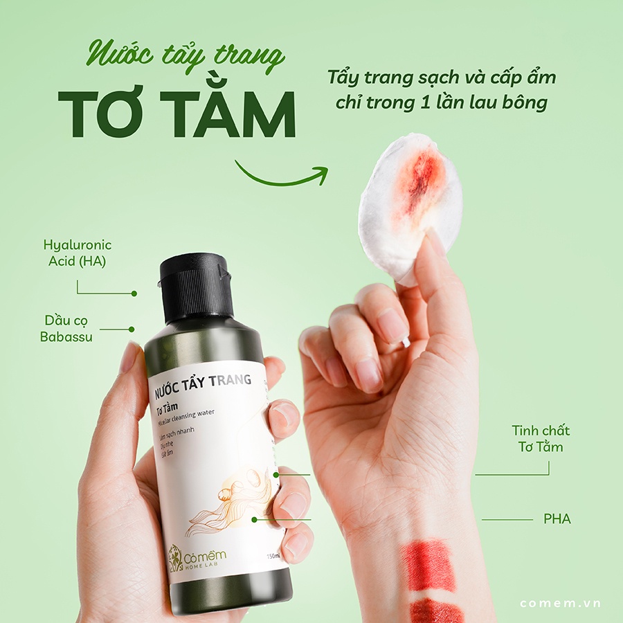 Nước Tẩy Trang Và Làm Sạch Cho Mọi Loại Da Tơ Tằm Cỏ Mềm 150ml