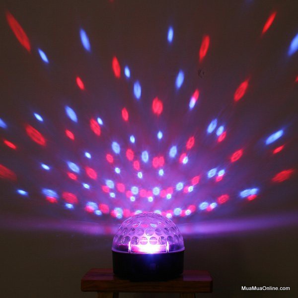 Đèn Led Quả Cầu Cảm Ứng Xoay Pha Lê 9 Màu Nháy Theo Nhạc kết nối BLUETOOTH kèm ÚBS
