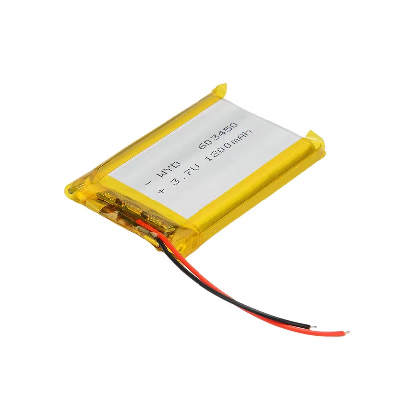 Pin Li-Po 3.7V 1200mAh 603450 603550  cho loa Bluetooth, Định vị GPS, Camera hành trình loại 2 dây