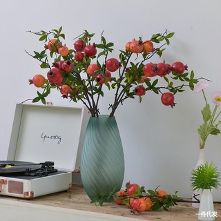 (ĐẸP- SẴN) CÀNH LỰU CÀNH QUẢ HỒNG giả cắm lọ bình trang trí nhà cửa, phụ kiện trang trí chụp ảnh. Cành lựu đỏ phú quý