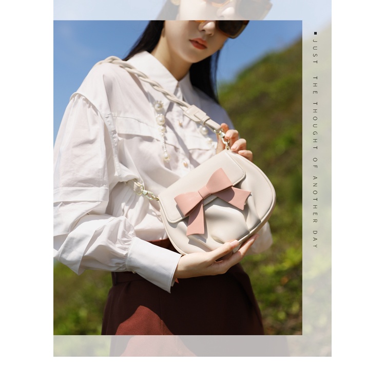 Túi xách nữ đeo nhiều kiểu nơ hồng xinh xắn dáng tiểu thư tuyệt đẹp Capucha T66