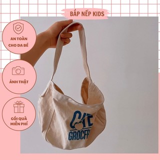 Túi tote Hàn Quốc cho bé trai bé gái. Túi vải canvas chữ cute cho bé đi chơi, đi học