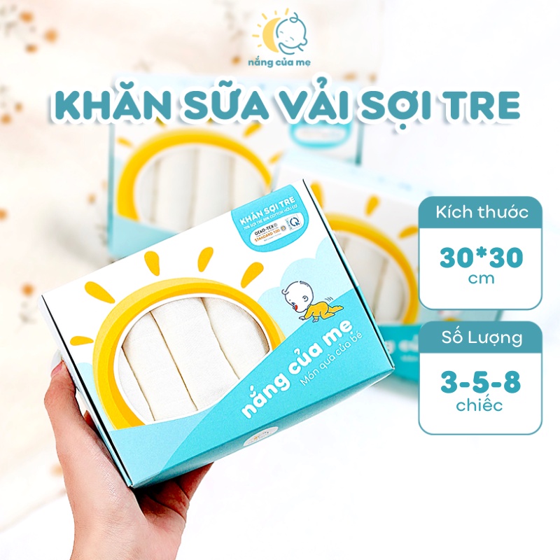 Khăn Xô Sữa Sợi Tre Cao Cấp Chính Hãng Mẹ Nắng đạt tiêu chuẩn Châu Âu về chất liệu tốt nhất cho da bé_KHANTRON