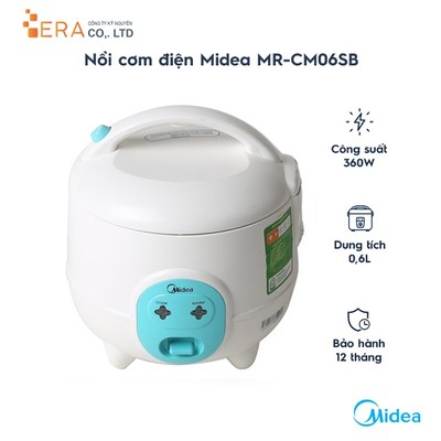 Nồi cơm điện nắp gài Midea MR-CM06SB. Dung tích 0.6 Lít