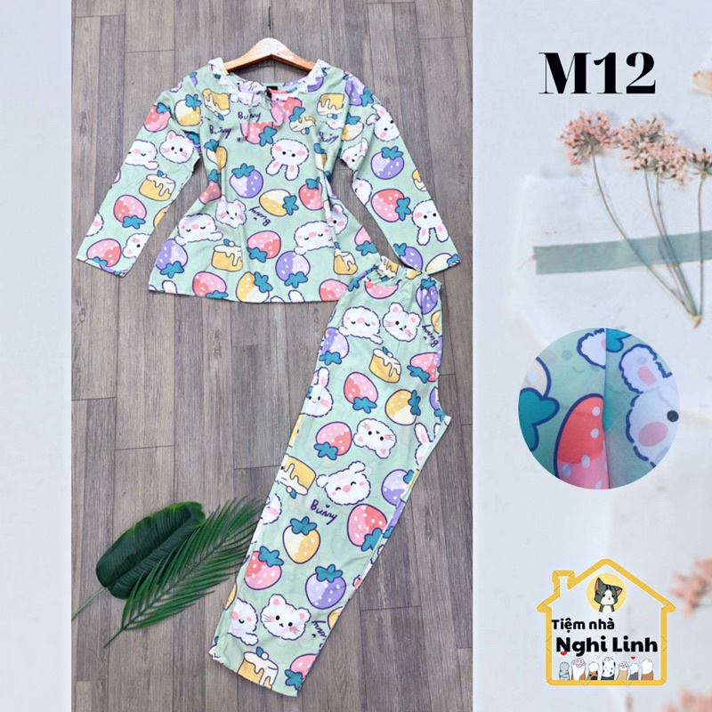 Độ bộ mặc nhà cho nữ - Tiệm nhà Nghi Linh vải tole lanh 2 da, bâu tròn phối ren