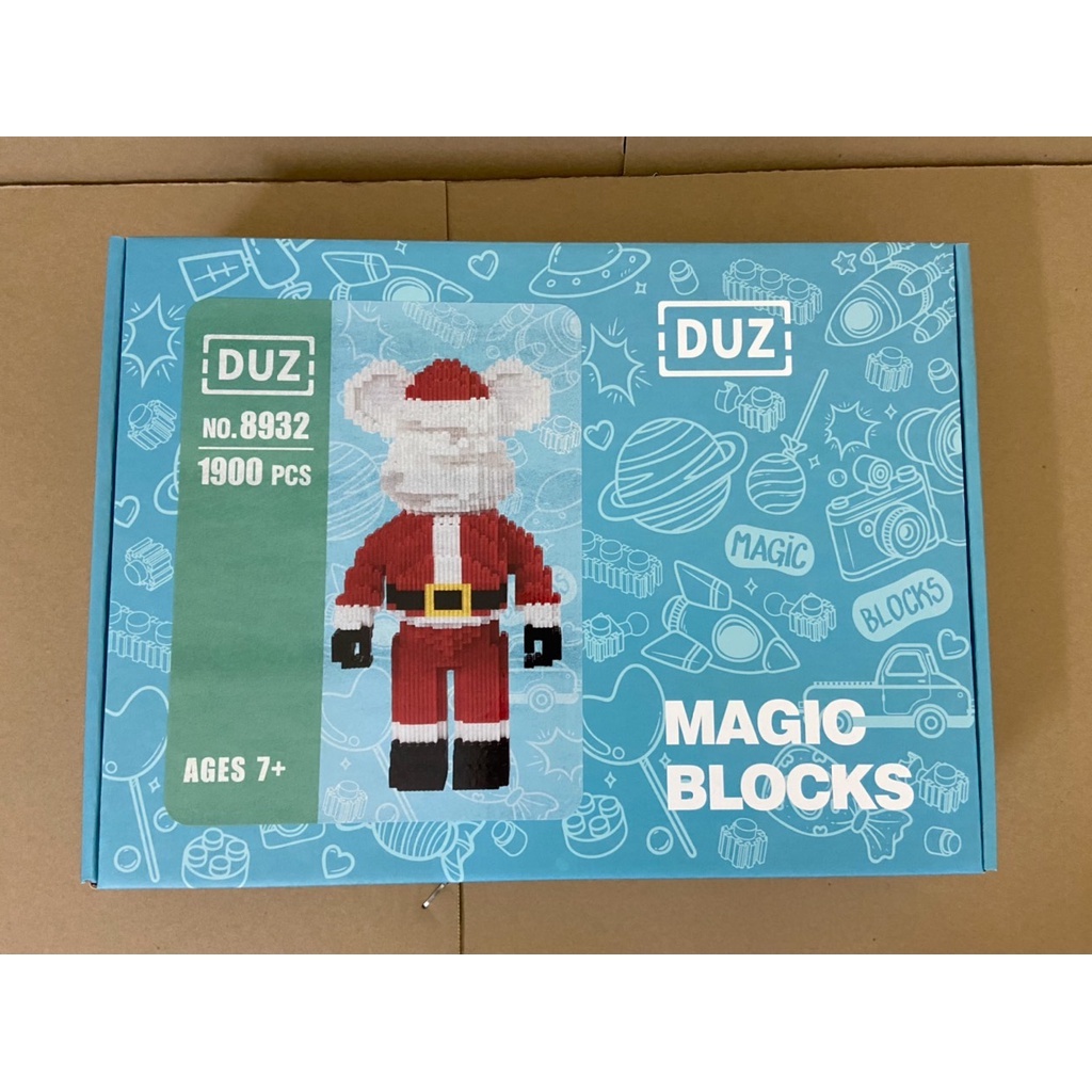 Le.go Bearbrick ông già noel giáng sinh cỡ lớn 33cm   xếp hình Đồ chơi lắp ráp mô hình bear brick nano 3D