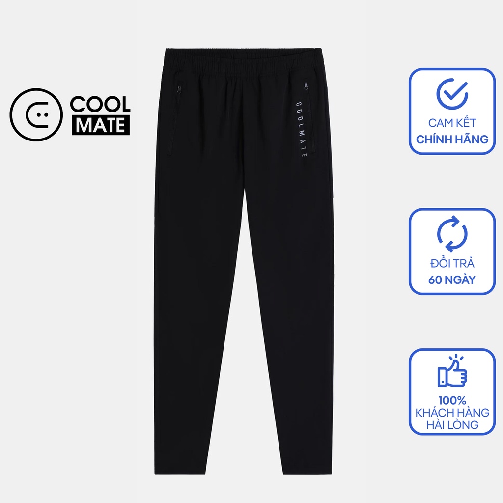 Quần thể thao nam Essential Jogger dáng suông sợi Sorona MÀU ĐEN - thương hiệu Coolmate