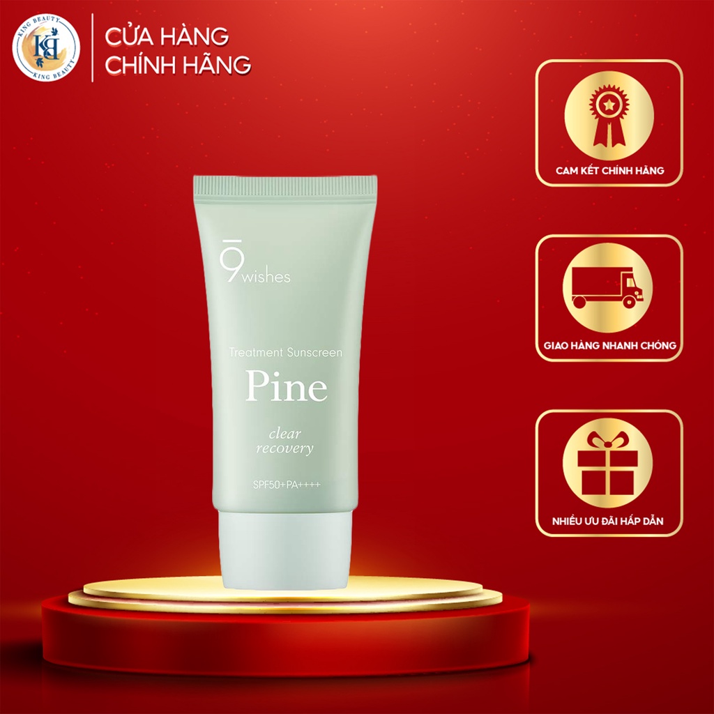 Kem Chống Nắng Cấp Ẩm, Bảo Vệ, Thanh Lộc Da 9 Wishes Pine Treatment Sunscreen SPF50+ PA++++ 50ml