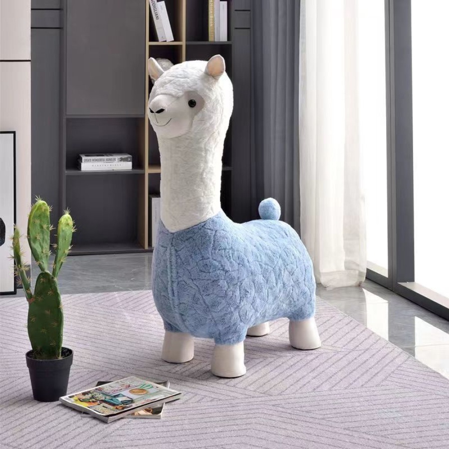 Ghế Lạc Đà Alpaca Cao Cấp Chân Có Bánh Xe Chất Liệu Khung Gỗ Kết Cấu Chắc Chắn,mềm Mại Siêu Đáng Yêu Nhiều Màu Sắc
