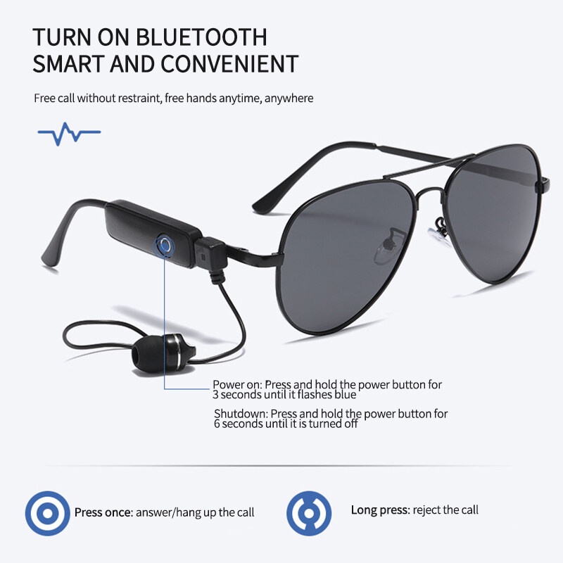 Kính Mát Thông Minh Phân Cực Kết Nối Bluetooth PTQ 2022