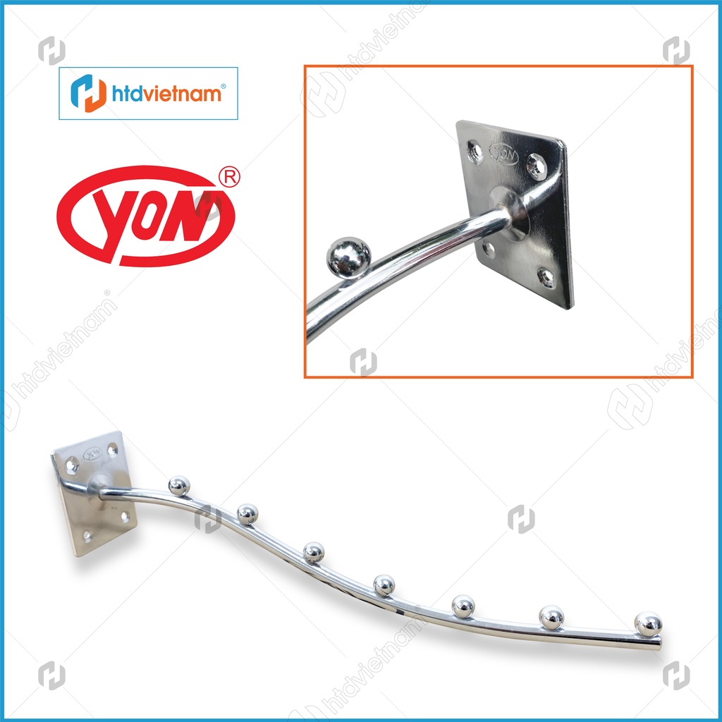 Móc Treo Quần Áo 7 bi Bắn Trực Tiếp Vào Tường (Hàng cao cấp YON-Φ8-300mm)
