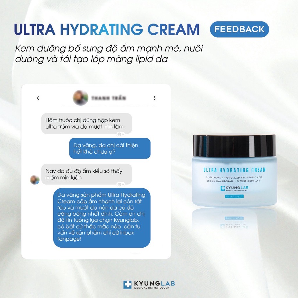 Kem dưỡng Kyung Lab Ultra Hydrating Cream khoá bóng, phục hồi, chống lão hoá da 50ml