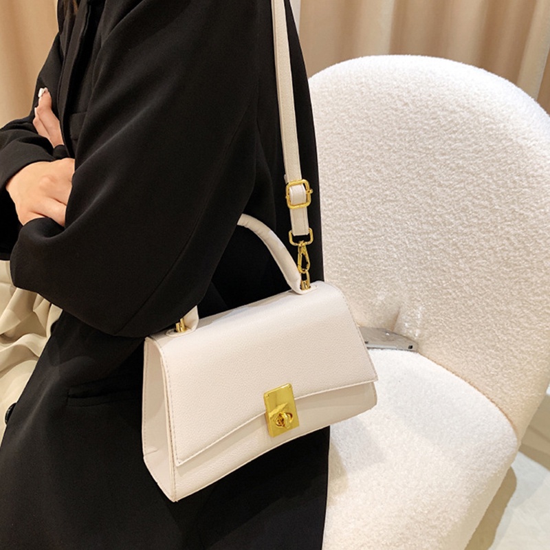 IELGY Túi Đeo Chéo Màu Sắc Trơn Phong Cách Đường Phố Cho Nữ