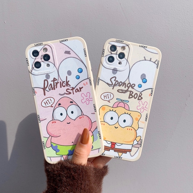 Ốp Lưng Basic Camera Nổi - Mẫu Sponge Bob X Patrick Star