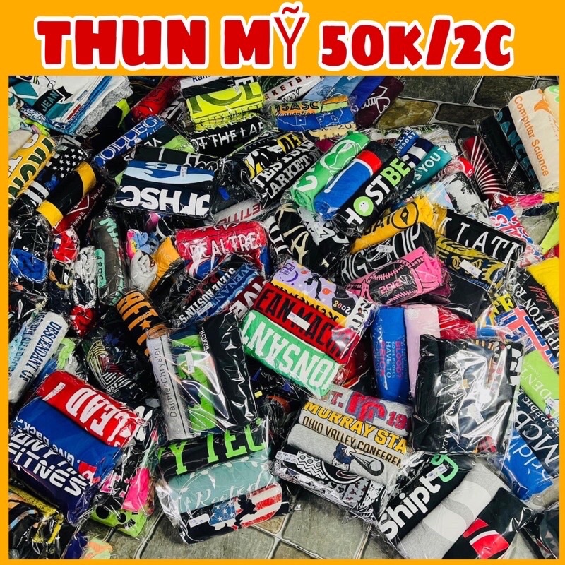 Áo Thun 2hand phông mỹ unisex có size [ Tiệm Bà Ba Đen ]