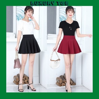 Chân váy xếp ly ngắn dáng xòe công sở cao cấp