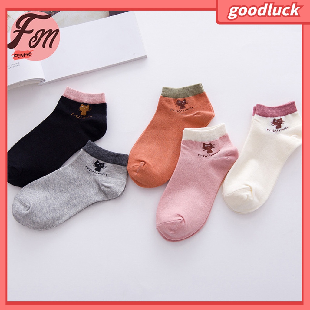 1 Đôi Vớ Nữ Co Dãn Họa Tiết Hoạt Hình